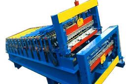 Double-deck roll forming mill for the production of two outlets