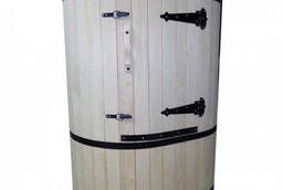 Oval cedar phyto barrel with a professional steam generator