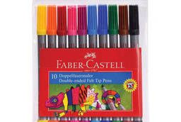Фломастеры двусторонние Faber-Castell, 10 цветов. ..