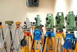 Geodetic instruments and equipment, levels, theodolites