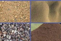Gravel, Crushed stone, Sand, PGS, Sand with delivery
