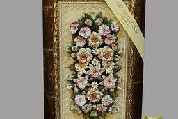 Картина фарфоровая панно Букет цветов 62 х 36 см.