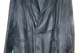 Кожаное пальто мужское раритетное винтажное р. 52-54