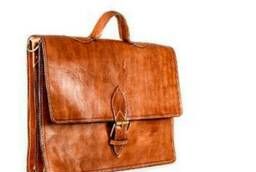 Кожаный портфель сумка для ноутбука и документов