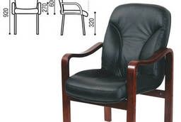Кресло для приемных и переговорных СН-658/CH-422, кожа. ..