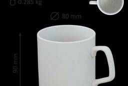Cylindrical mug 350 ml white, porcelain