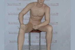 Mannequin male seated, Height 188cm, (H = 128cm), Bust 104cm, Waist 82cm, Hips 100cm, GZM4
