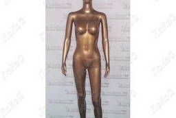 Манекен женский 175см, 86-65-86см, золотой глянец, J02/Glossy GOLD