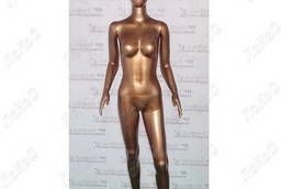 Манекен женский 175см, 86-65-86см, золотой глянец, J04/Glossy GOLD