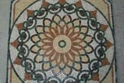 Mosaic made of marble 300x300 sheet, various chips, antique polish