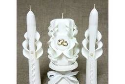 Набор свечей резных Свадебный, белый: Домашний очаг. ..