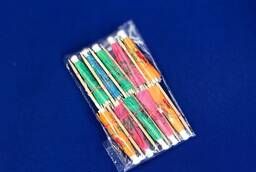 Палочки пика для канапе в наборе «Зонтик» 9 см цветные ( 10шт )