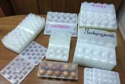 Пластиковая упаковка для куриных и перепелиных яиц