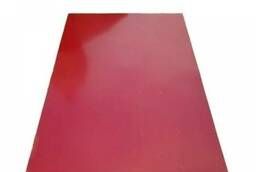 Flat polyester sheet 1250x0, 4 RAL 3005 wine red