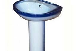 Sink Rosa Comfort with a pedestal blue 510х412х797 mm