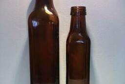 Glass bottle for oil, water, alcoholic beverages