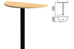 Стол приставной полукруг Канц, 600х300х750 мм, цвет бук. ..