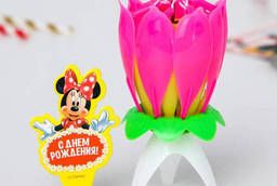 Candle musical flower, Minnie Mouse, 12.5 x 5.7 cm