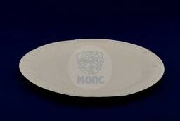 Тарелка пластиковая одноразовая диаметром 318 мм под пиццу белая 50/400