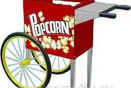 Trolley for a popcorn machine, 2 wheels, red