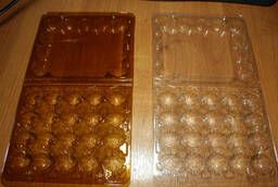 Packing for 20 quail eggs transparent