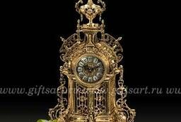 Часы каминные бронзовые в готическом стиле. 57 см. Virtus. ..