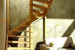 Деревянная лестница Поворот на 180 ЛЕС-01 универсальная