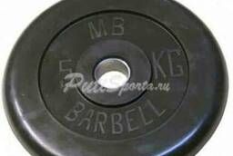 Диск обрезиненный черный MB Barbell d-26mm 5кг