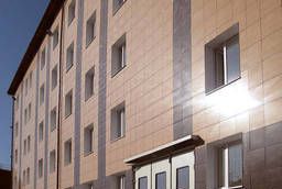 Turnkey solution insulated facade from porcelain stoneware