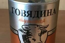 Говядина тушеная высший сорт ООО ПК «Русь» Экстра ГОСТ