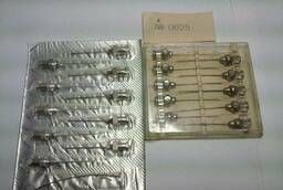 Injection needles for glass syringes