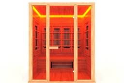 Infrared sauna 3 - local with a glass door and two glass inserts