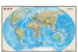 Карта настенная Мир. Политическая карта, М-1:20 млн. .. .