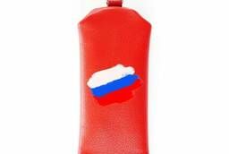 Ключница на молнии Флаг РФ , красная