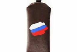 Ключница на молнии Флаг РФ , шоколад