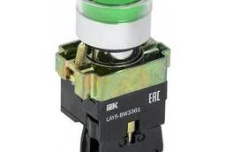 Кнопка управления LAY5-BW3361 с подсветкой зеленая 1з
