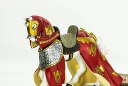 Конь в красной попоне, игровая коллекционная фигурка Papo, арт. 39390