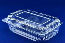 Disposable plastic food container with lid RK-21. ..