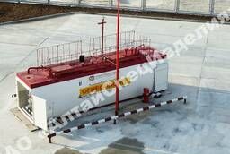 Container gas station 10 cubic meters for 2 types of fuel