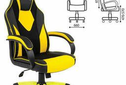 Кресло компьютерное СН GAME 17, экокожа, черное/желтое