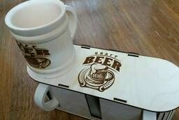 Wooden beer mugs