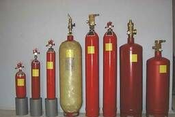 Огнетушителм, баллоны газовые, установки газового пожаротушени