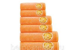 Махровые полотенца с вышивкой «Апельсиновый рай»