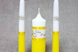 Набор свечей Свадебный желтый: Родительские свечи. ..