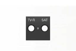 Cover for TV-R-SAT socket SKY black velvet ;. ..