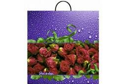 Package Red roses, plastic handle, 400 * 420mm, MagicPack