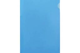 Папка-уголок жесткая Brauberg, синяя, 0, 15 мм, 221642