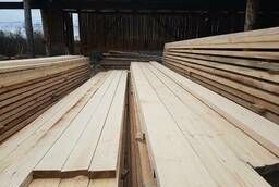 Coniferous and hardwood lumber. Board, timber.
