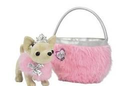 Chihuahua plush princess dog, with pink fluffy. ..