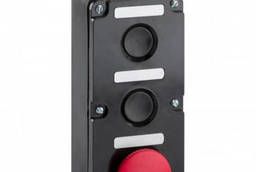 Пост кнопочный ПКЕ 112-3 черная+черная+красная кнопка